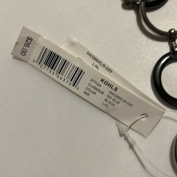 Gunmetal & Silver Metallic Circle Chain Belt L/XL 47” long 1 1/4” across circle - Picture 5 of 8